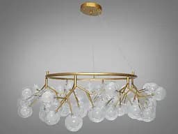Шляхетна, естетично приваблива люстра підвісна "Світлячок", 54 плафони