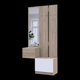 Передпокій Сола 2+3 Doros Дуб Сонома/Білий ДСП / дзеркало 105х40х215 (42005148)