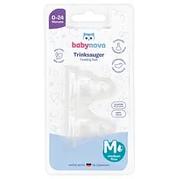 Силіконова соска Baby-Nova, ортодонтична, для молока, від 3 міс., 2 шт. (3961360)