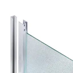 Душова кабіна Latwa SC90x90.SAT.MID.FR полукругла, скло Frost 4 мм + Душовий піддон KAPIELKA ST90x90x26, з панеллю Lidz, Універсальна, хром матовий, глубокий более 20 см - мініатюра 4