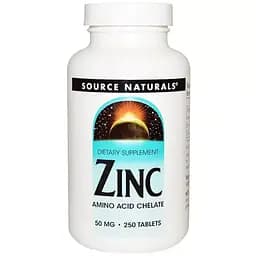 Цинк Source Naturals 50 мг 250 таблеток