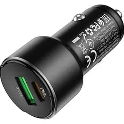 Автомобільний зарядний пристрій Hoco Z42 Light Road PD20W + QC3.0 Black [110008] - мініатюра 3