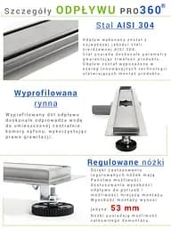 Душовий канал Rea Pure Neo Pro 80 см REA-G0902 - мініатюра 7