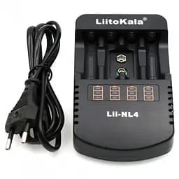 Зарядний пристрій Liitokala Lii-NL4 для AA, AAA, 9V, 4 канали, автоматичне відключення