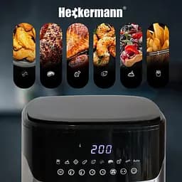 Аэрогриль Аэрофритюрница Heckermann ZHAF-650AD 6,5 л 2000W - мініатюра 6