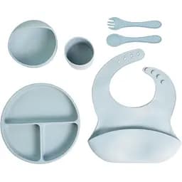 Набір силіконового посуду Lindo сірий 6 предметів (963-2)