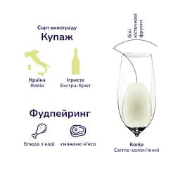 Вино ігристе I Castelli Bianco Frizzante, біле, екстра-сухе, 10%, 0,75 л (718570) - мініатюра 2