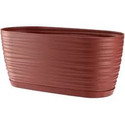 Горщик для квітів Form-Plastic Sahara mini-овал-27 з підставкою 2.7 л марсала (3110-057)