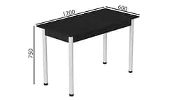 Стіл кухонний Ferrum-decor Беніта 75x120x60 Білий ДСП Сосна Кембра 16мм (FRD-105688) - мініатюра 4