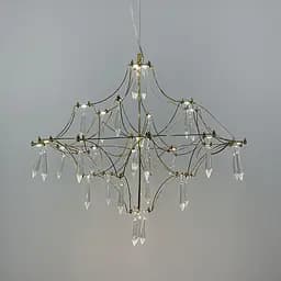 Невагома золота Led люстра d60 см | Арт. MJ 156-600 Titanium | Line F