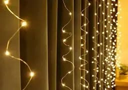 Новорічна світлодіодна гірлянда-штора Роса 2x2 м з 160 Тепло білими LED-лампочками та живленням USB - мініатюра 8