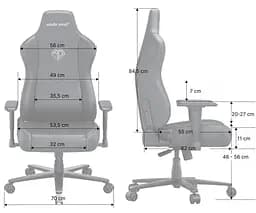 Ігрове крісло Anda Seat Novis XL Fabric Gray (AD23-XL-01-G-F) - мініатюра 6