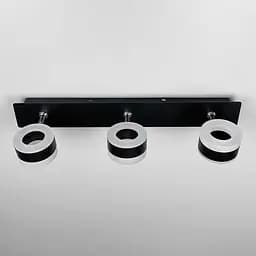 Чорне LED бра із трьома регулюючими точками світла 48х16 см Арт. 8375/3 BK Line F