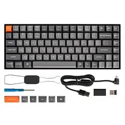 Keychron Клавіатура механічна K2 Max 84Key, K Super Banana, WL/BT/USB-A, QMK, EN/UKR, RGB, чорний - мініатюра 2
