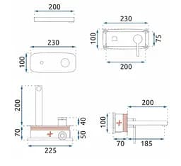 Змішувач для умивальника Rea Oval чорний (REA-B8860) - мініатюра 8