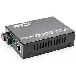 Медіаконвертер RCI 1G, 20km, SC, RJ45, Tx 1550nm standart size metal case (RCI502W-GE-20-B) - мініатюра 2