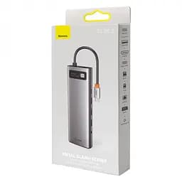 Usb Hub Baseus Metal Gleam Series 11-in-1 Multifunctional Type-C Сірий (CAHub-CT0G) - мініатюра 7
