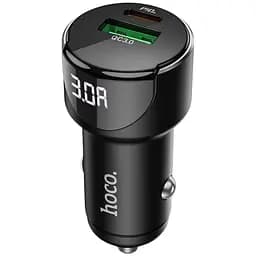 Автомобильное зарядное устройство Hoco Z42 Light Road PD20W + QC3.0 Black [110008]