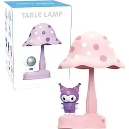 Детская настольная лампа Куроми грибочек розовая (339A)