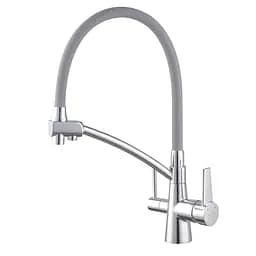 Смеситель для кухни на две воды с гибким изливом Koer KB-72003-01 KR3375 Хром
