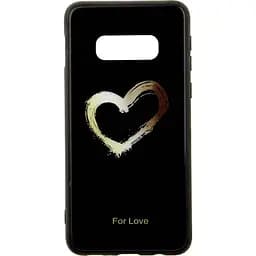 Чохол-накладка Toto Glass Fashionable Case Samsung Galaxy S10e Heart on Black