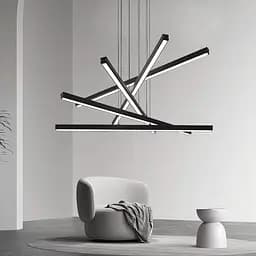 Чорна каскадна Led люстра Ø 101 см | Арт. A 55069-1000 BK | Line F