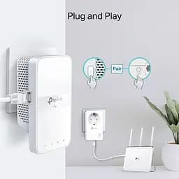 Комплект адаптерiв TP-Link Powerline TL-WPA7617KIT AV1000, 1xGE, AC1200, (TL-WPA7617 1шт, TL-PA7017P 1шт), MESH - мініатюра 4