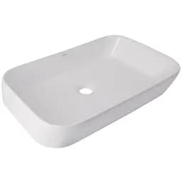 Раковина накладная Qtap Scorpio 550x390x120 White с донным клапаном QT14112243WN48463