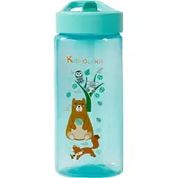 Поїльник Курносики зі складним носиком з силіконової соломинкою 420 мл бірюзовий (7223 зел)