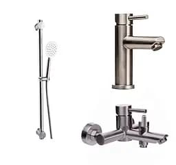 Набор смесителей для ванны Globus Lux Alpen 3 в 1 Нержавеющая сталь