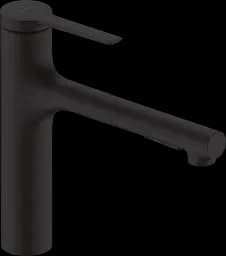 Смеситель для кухни Hansgrohe Zesis M33 160 2jet с вытяжным изливом Matt Black 74801670 Черный матовый