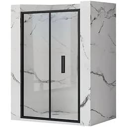 Душові двері Rea Rapid Fold 90 REA-K6419, прозорий, чорний