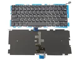 Клавіатура для APPLE MC374, MC700, MB466, MB467, MB990, MB991 (RU BLACK з підсвічуванням, Горизонтальний Enter).