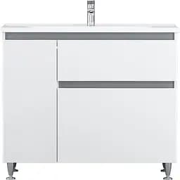 Тумба з умивальником AM.PM X-Joy підлогова 100 см ліва 2 ящики білий M85-FSL10026-WC10026WG38 Білий