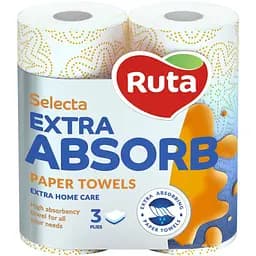 Паперові рушники Ruta Selecta 3 шари 2 шт. (4820023744516)