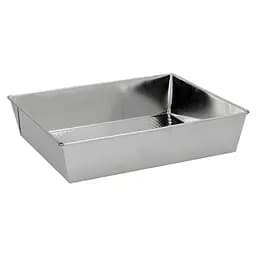 Противень гофрированный форма для выпечки прямоугольный многоразовый с рифленым дном 37х25х5.7 см, SNB Серый 86795