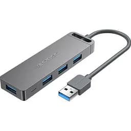 Концентратор Vention USB 3.0 to 4xUSB 3.0 Hub With Power Supply 0.15m black (CHLBB) - мініатюра 2
