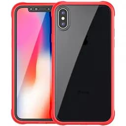 Чохол-накладка iPaky 360° TPU Border+Transparent PC back iPhone X Red