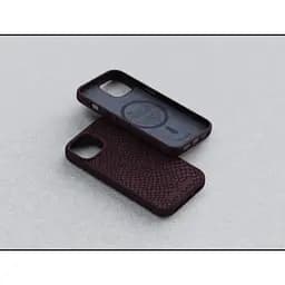 Чохол-накладка Njord Salmon Leather MagSafe Case Rust для iPhone 15 (NA51SL03) - мініатюра 6