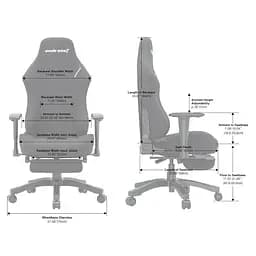 Крісло для геймерів Anda Seat Luna Pro Size L Gray Fabric (AD18T-44-G-F) - мініатюра 8