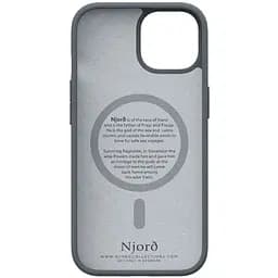 Чохол-накладка Njord Fabric MagSafe Case Dark Grey для iPhone 15 Plus (NA52FA09) - мініатюра 3
