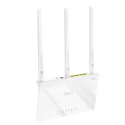 Маршрутизатор (роутер) Hoco HI30 WiFi4 100Mbs White - мініатюра 3