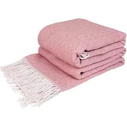 Плед Love You Крекер бавовна 200х140 см рожевий (4438)