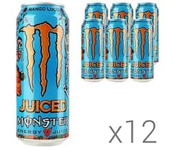 Monster Energy, Juiced, Упаковка 12 шт. х 0,5 л, Енергетичний напій з фруктовим соком