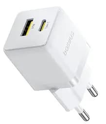 Зарядний пристрій Baseus Palm Fast Charger Type-C+USB 20W white (P10111608213-00)