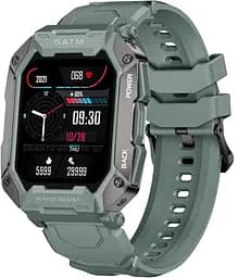 Умные смарт-часы в противоударном тактическом корпусе Lige C20 с двумя ремешками Camouflage Green, BW1821E (17792)