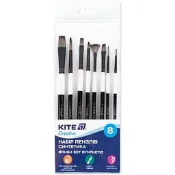 Набір із 8-ми пензлів синтетика Kite Creative (K-331)