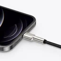 Кабель Baseus Cafule Series Metal Cable USB to Lightning 2.4A 1m CALJK-A01 Black - мініатюра 2