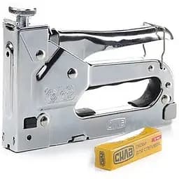 Степлер Сила пружиний для скоби 4-14 мм сталевий корпус регулювання удару колесом