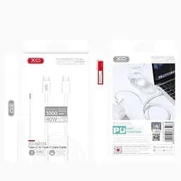 Кабель XO NB124 40W PD Type-c to Type-C Білий - мініатюра 2